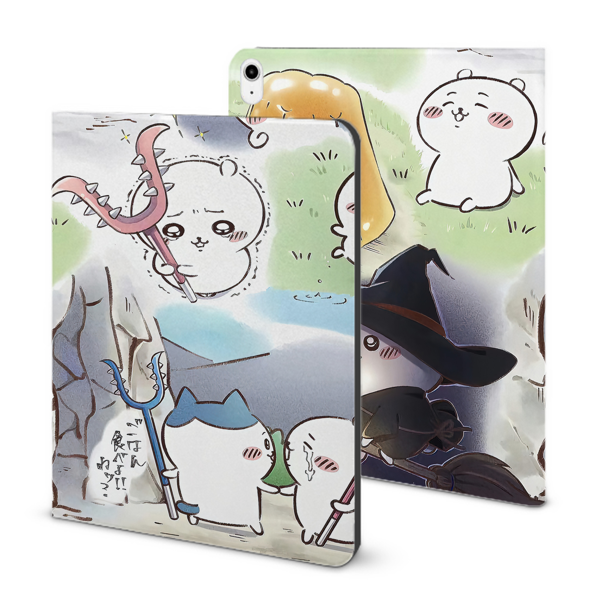 （画像用） ちいかわ Chii-kawa IPadケース ペンホルダー付き ブックスタイルデザイン